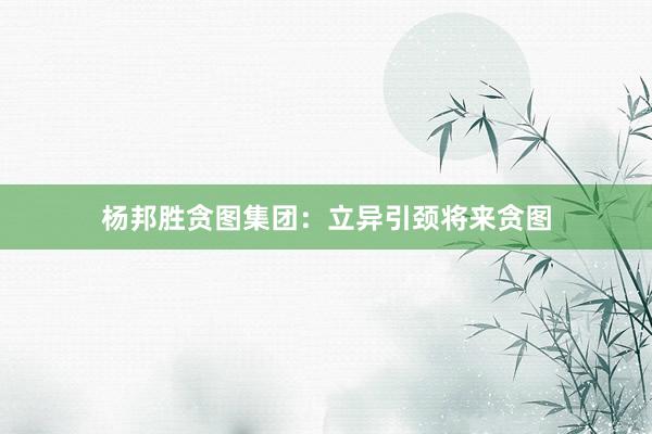 杨邦胜贪图集团：立异引颈将来贪图