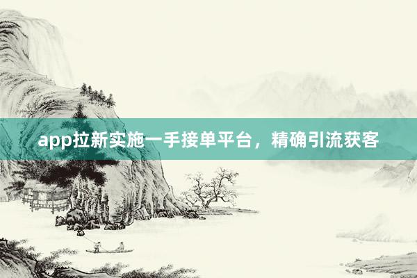 app拉新实施一手接单平台，精确引流获客